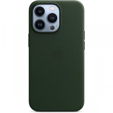 Apple kožený kryt s MagSafe na iPhone 13 Pro Max sekvojově zelený