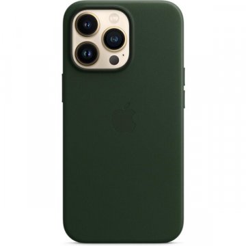 Apple kožený kryt s MagSafe na iPhone 13 Pro Max sekvojově zelený