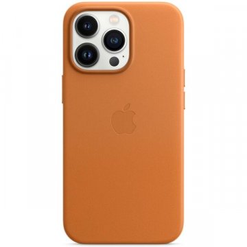 Apple kožený kryt s MagSafe na iPhone 13 Pro Max zlatohnědý