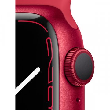 Apple Watch Series 7 GPS 41mm (PRODUCT)RED hliník s červeným sportovním řemínkem