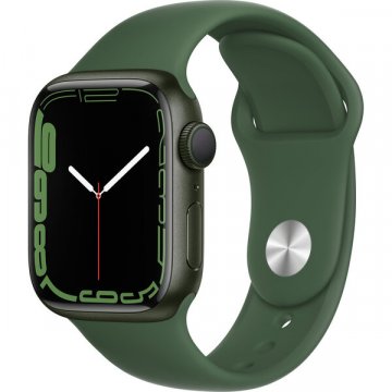 Apple Watch Series 7 GPS 45mm zelený hliník se zeleným sportovním řemínkem