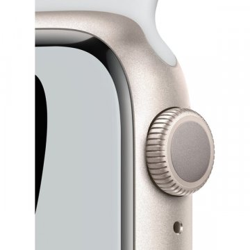 Apple Watch Series 7 GPS 41mm Nike bílý hliník s platinovým/černým sportovním řemínkem