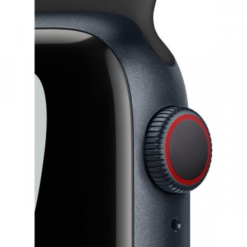 Apple Watch Series 7 Cellular 45mm Nike inkoustový hliník s antracitovým/černým sportovním řemínkem