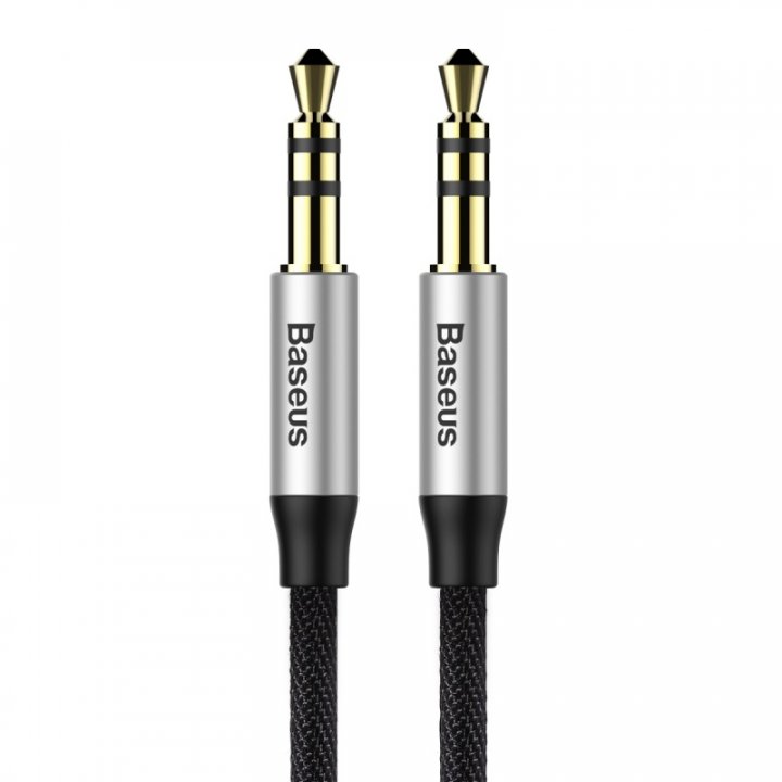Baseus Yiven AUX Audio kabel M30 1.5M střibrný + černý