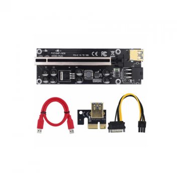 Nový Riser, černá verze PCIe x1 na PCIe x16 se štítem slotu (VER 009S+)