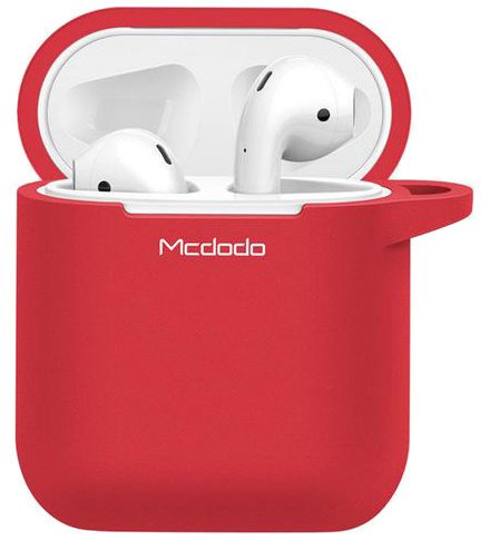 Mcdodo silikonový obal pro Apple AirPods, červený