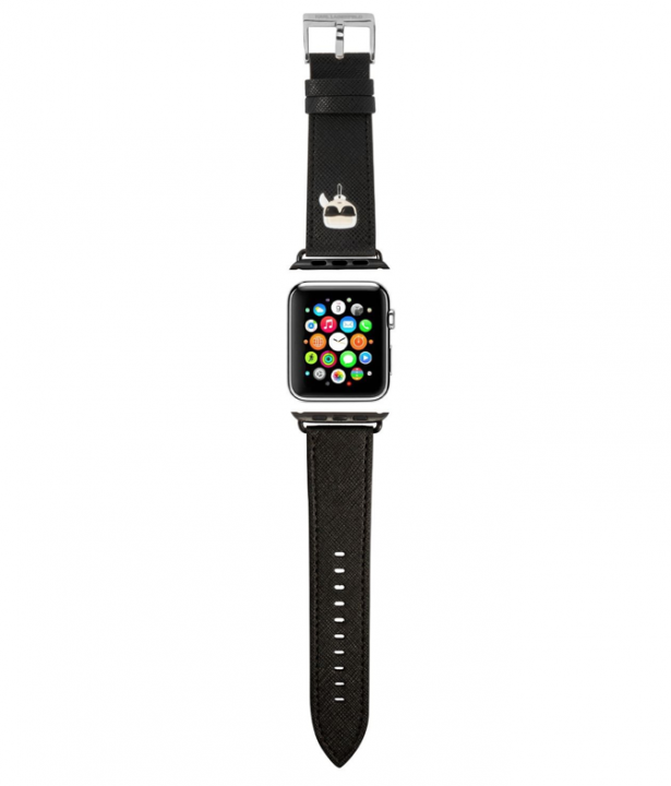 Karl Lagerfeld Karl Head PU řemínek pro Apple Watch 38 / 40 / 41mm, černý