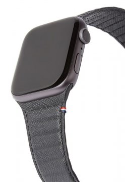 Decoded Leat Mag Trac Strap, kožený řemínek pro Apple Watch 49 / 45 / 44 / 42 mm,  černý