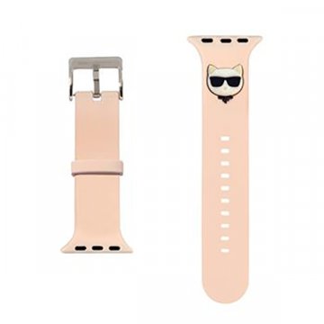 Karl Lagerfeld Choupette Head - řemínek pro Apple Watch 38 / 40 / 41mm - růžový