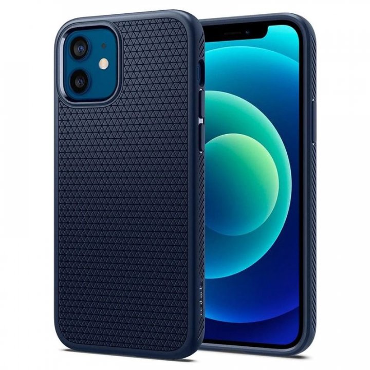 Spigen Liquid Air, ochranný kryt pro iPhone 12 / 12 Pro, modrý