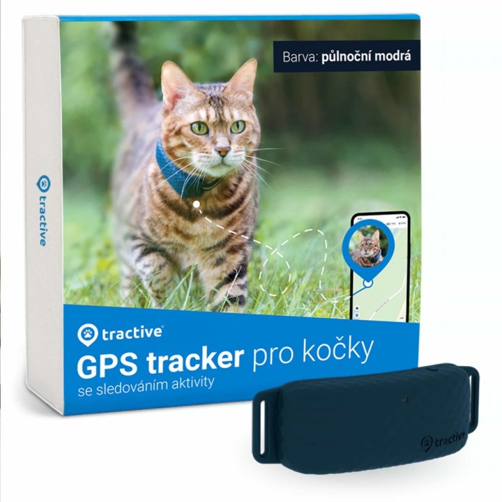 Tractive GPS CAT 4 LTE – GPS sledování polohy a aktivity pro kočky, modrý