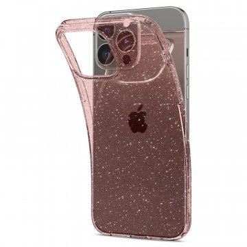 Spigen Liquid Crystal Glitter, ochranný kryt pro iPhone 13 Pro, růžový