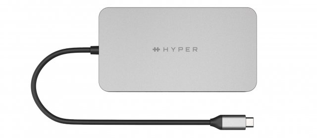HyperDrive - Dual 4K HDMI 10 v 1 USB-C hub, stříbrný