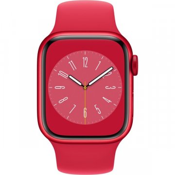 Apple Watch Series 8 Cellular 45mm PRODUCT(RED) červený hliník s červeným sportovním řemínkem