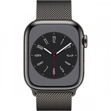 Apple Watch Series 8 Cellular 45mm grafitová ocel s grafitovým milánským tahem
