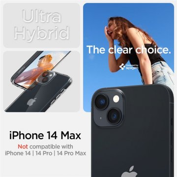 Spigen Ultra Hybrid, crystal ochranný kryt pro iPhone 14 Plus, čirý