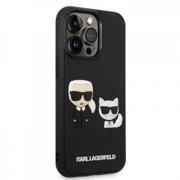Karl Lagerfeld and Choupette 3D ochranný kryt pro iPhone 14 Pro
