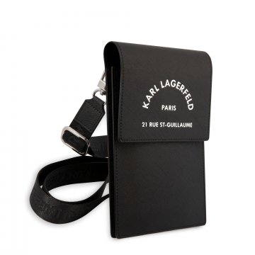 Karl Lagerfeld Saffiano Rue Saint Guillaume Wallet Phone - taška na mobilní telefon