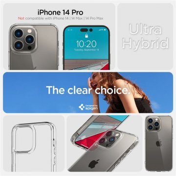 Spigen Ultra Hybrid - ochranný kryt pro iPhone 14 Pro, čirý
