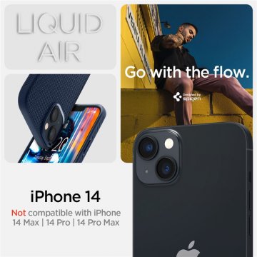 Spigen Liquid Air, navy blue - ochranný kryt pro iPhone 14