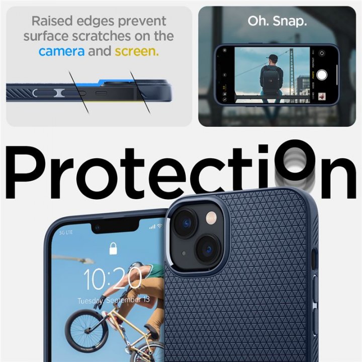 Spigen Liquid Air, navy blue - ochranný kryt pro iPhone 14