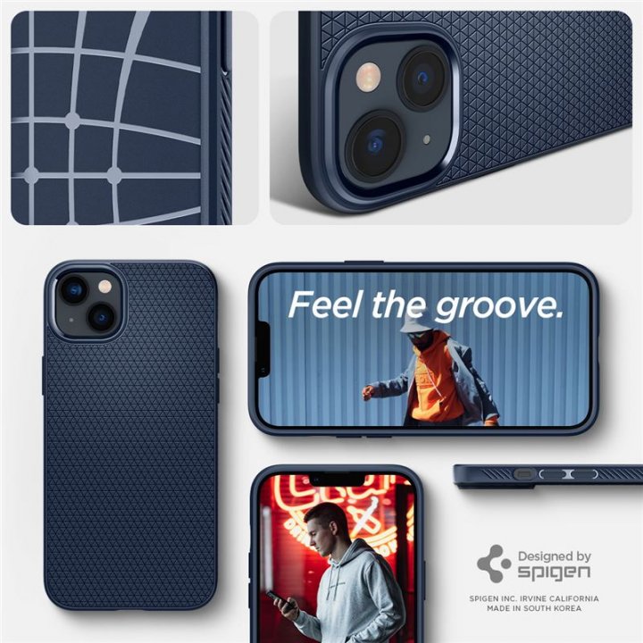 Spigen Liquid Air, navy blue - ochranný kryt pro iPhone 14