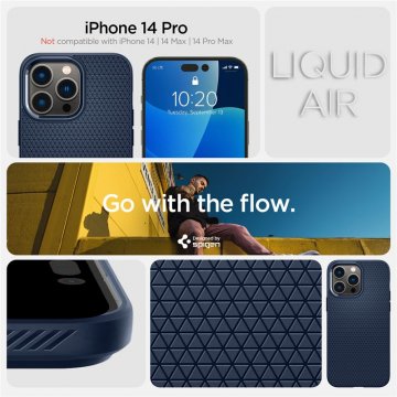 Spigen Liquid Air - ochranný kryt pro iPhone 14 Pro, modrý