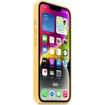Apple silikonový kryt s MagSafe na iPhone 14 slunečně žlutá