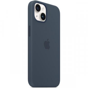 Apple silikonový kryt s MagSafe na iPhone 14 bouřkově modrý