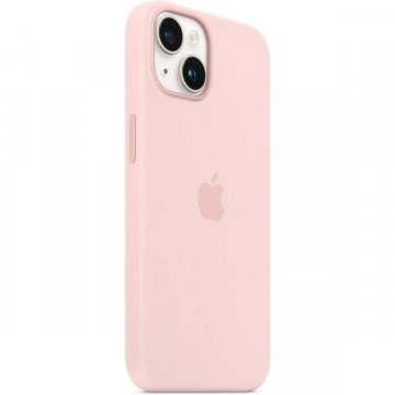 Apple silikonový kryt s MagSafe na iPhone 14 křídově růžový
