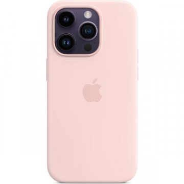 Apple silikonový kryt s MagSafe na iPhone 14 Pro křídově růžový
