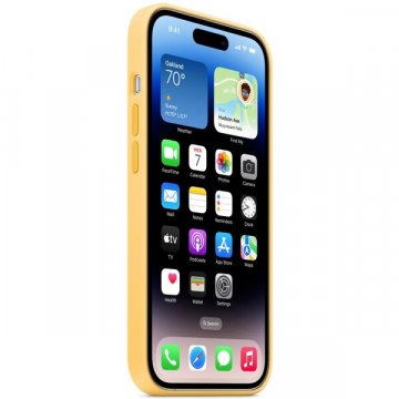 Apple silikonový kryt s MagSafe na iPhone 14 Pro Max slunečně žlutá