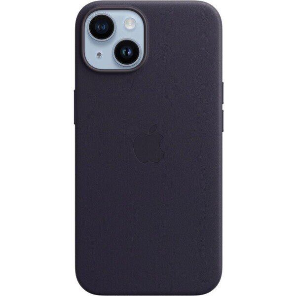 Apple kožený kryt s MagSafe na iPhone 14 inkoustově fialový