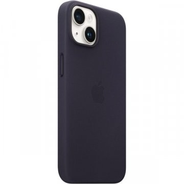 Apple kožený kryt s MagSafe na iPhone 14 Plus inkoustově fialový