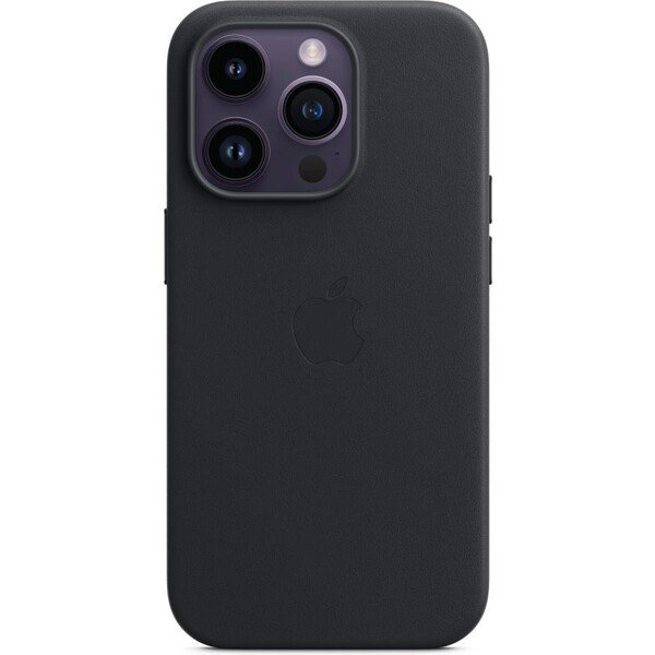 Apple kožený kryt s MagSafe na iPhone 14 Pro temně inkoustový