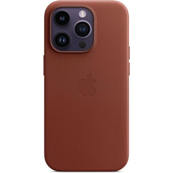 Apple kožený kryt s MagSafe na iPhone 14 Pro Max cihlově hnědý