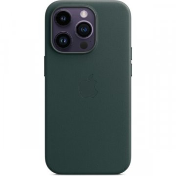 Apple kožený kryt s MagSafe na iPhone 14 Pro Max piniově zelený