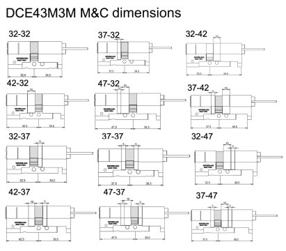 M&C Color – cylindrická vložka pro Danalock V3, vel. L