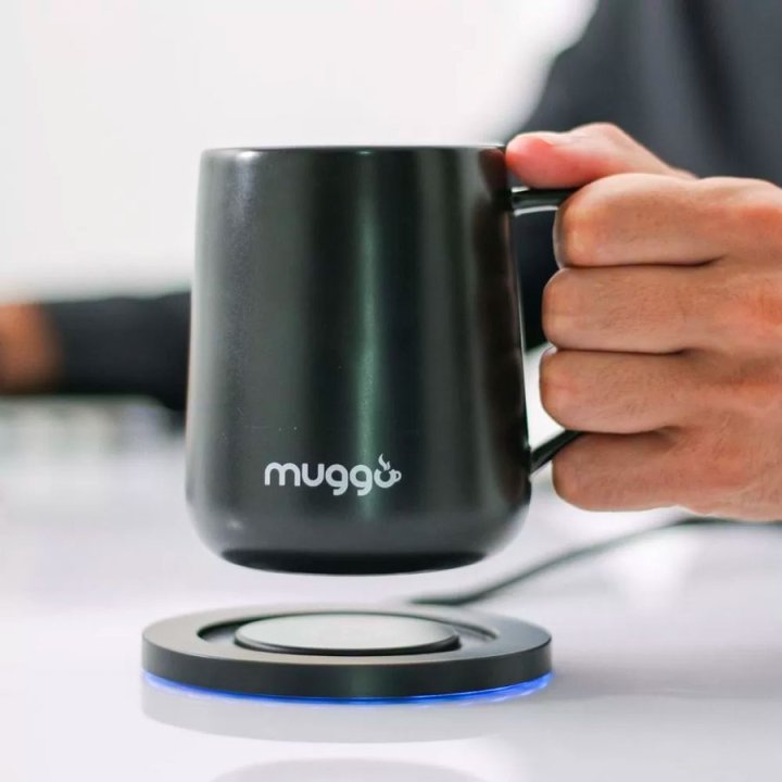 Muggo - QI inteligentní vyhřívaný hrnek, černý