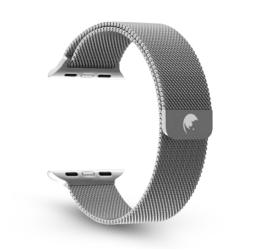 RhinoTech Apple Watch řemínek milánský tah 38 / 40 / 41 mm stříbrný