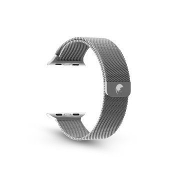 RhinoTech Apple Watch řemínek milánský tah 42 / 44 / 45 / 49 mm stříbrný