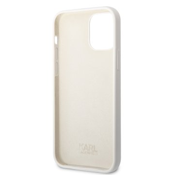 Karl Lagerfeld Liquid Silicone Choupette NFT silikonový kryt pro iPhone 12 / 12 Pro, bílý
