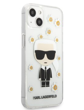 Karl Lagerfeld TPE Ikonik Flower ochranný kryt pro iPhone 13 mini, čirý