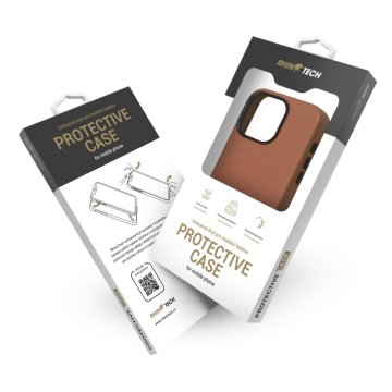 RhinoTech - MAGcase Eco, ochranný kryt s MagSafe pro iPhone 14, hnědý