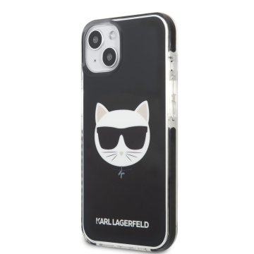 Karl Lagerfeld TPE Choupette Head ochranný kryt pro iPhone 13 mini, černý