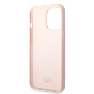 Karl Lagerfeld Liquid Silicone Ikonik NFT silikonový kryt iPhone 13, růžový