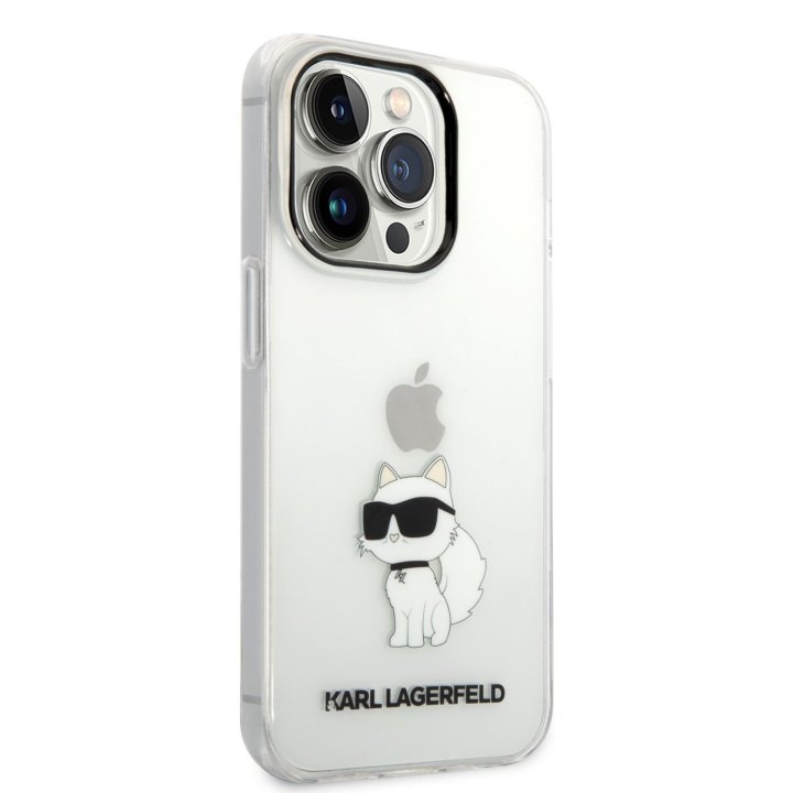 Karl Lagerfeld IML Choupette NFT kryt ochranný pro iPhone 14 Pro, čirý