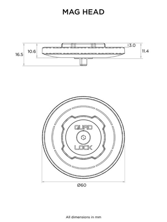 Quad Lock MAG - přídavná magnetická hlava MAG