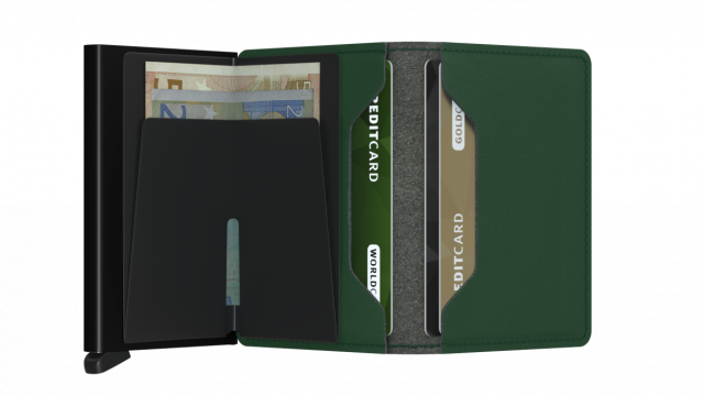 Secrid Slimwallet Matte, peněženka, zelená / černá