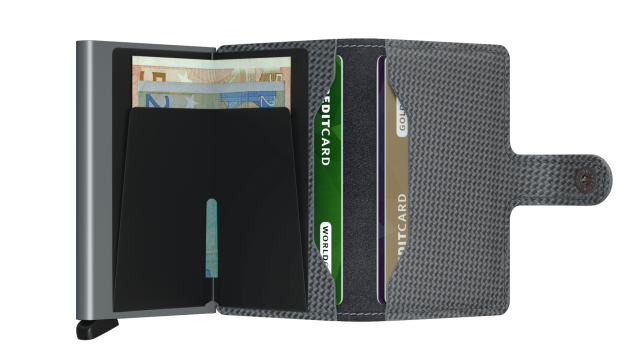 Secrid Miniwallet Carbon, peněženka, šedá